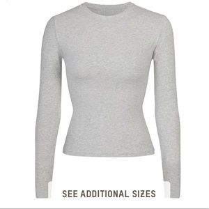 SKIMS Cotton Jersey Long Sleeve Tee